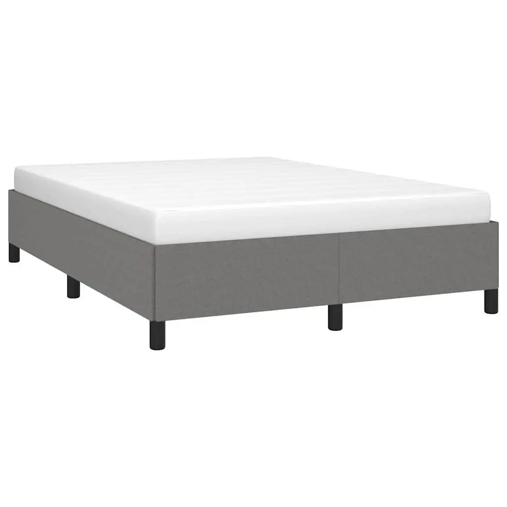 Grey Fabric Double Bed Frame