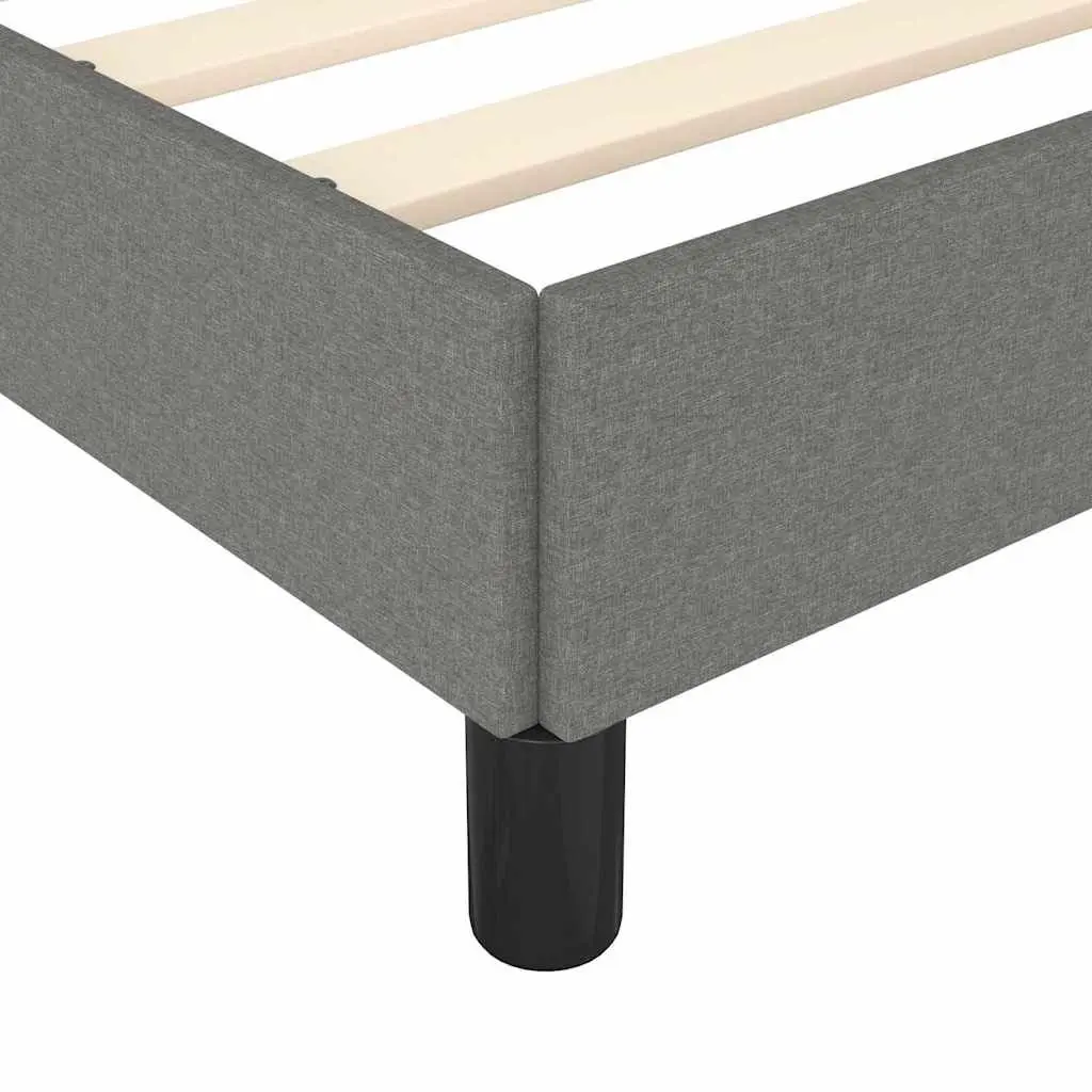 Grey Fabric Double Bed Frame