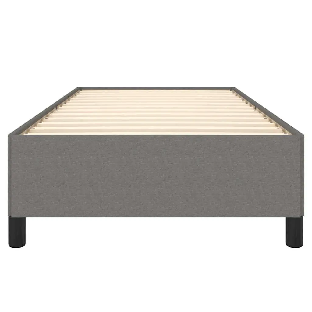 Grey Fabric Upholstered King Single Bed Frame Sturdy Plywood Slats Base