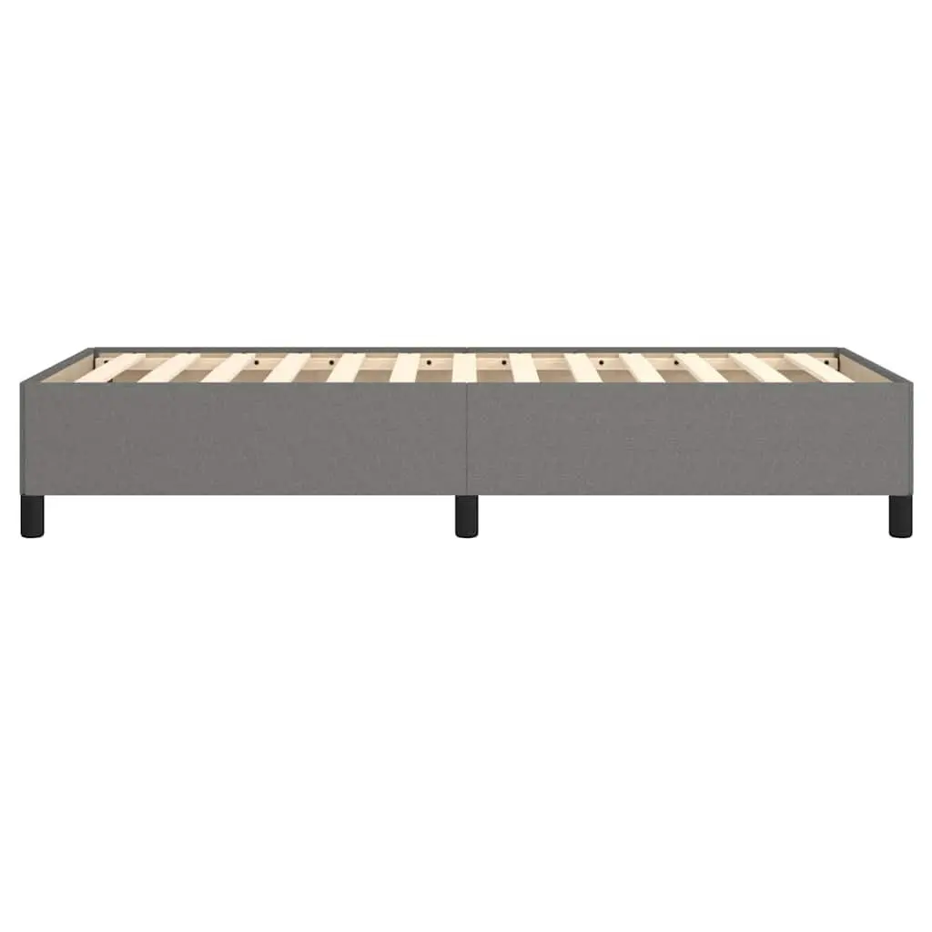 Grey Fabric Upholstered King Single Bed Frame Sturdy Plywood Slats Base