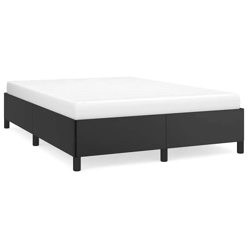 Black Faux Leather Queen Bed Frame