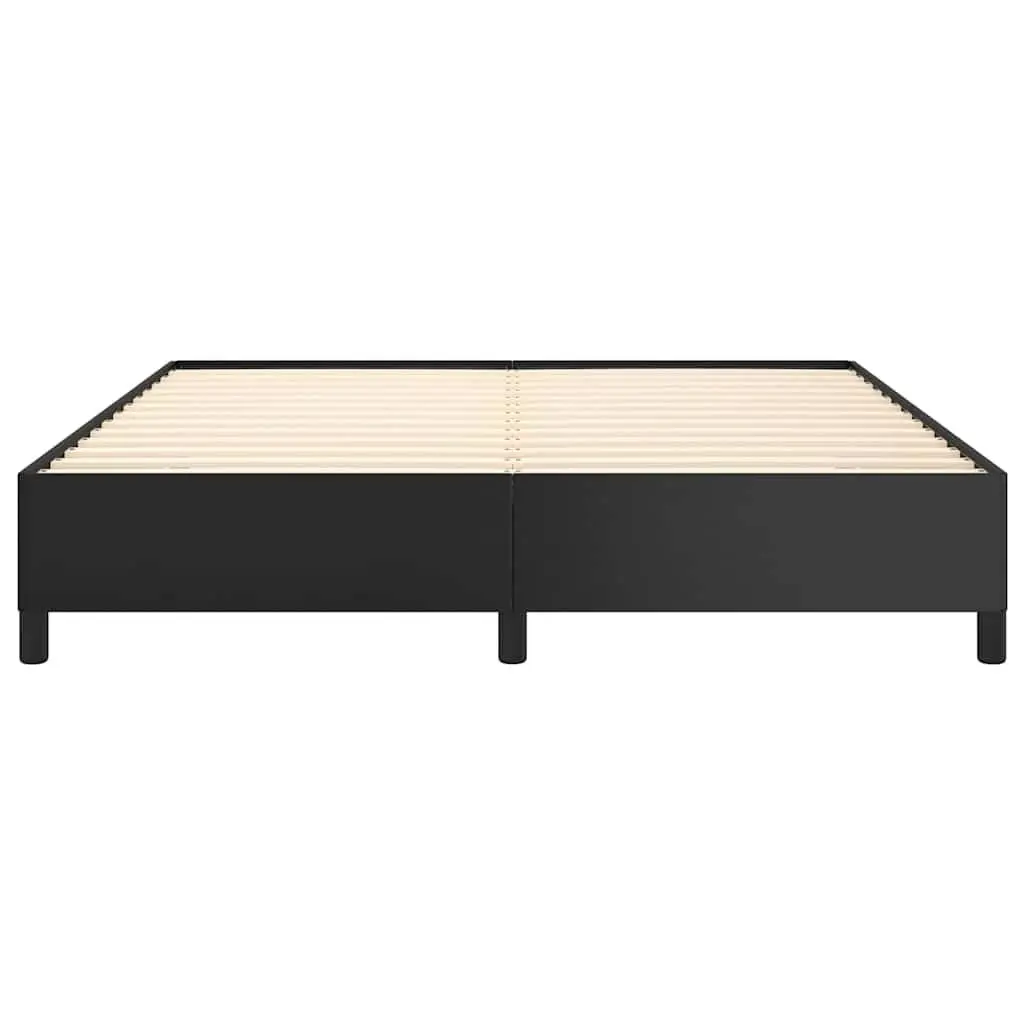 Black Faux Leather Queen Bed Frame