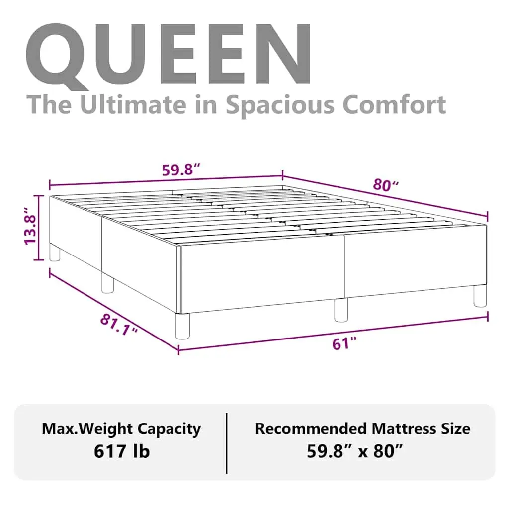 Grey Velvet Queen Bed Frame