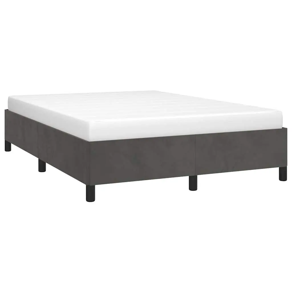 Grey Velvet Queen Bed Frame