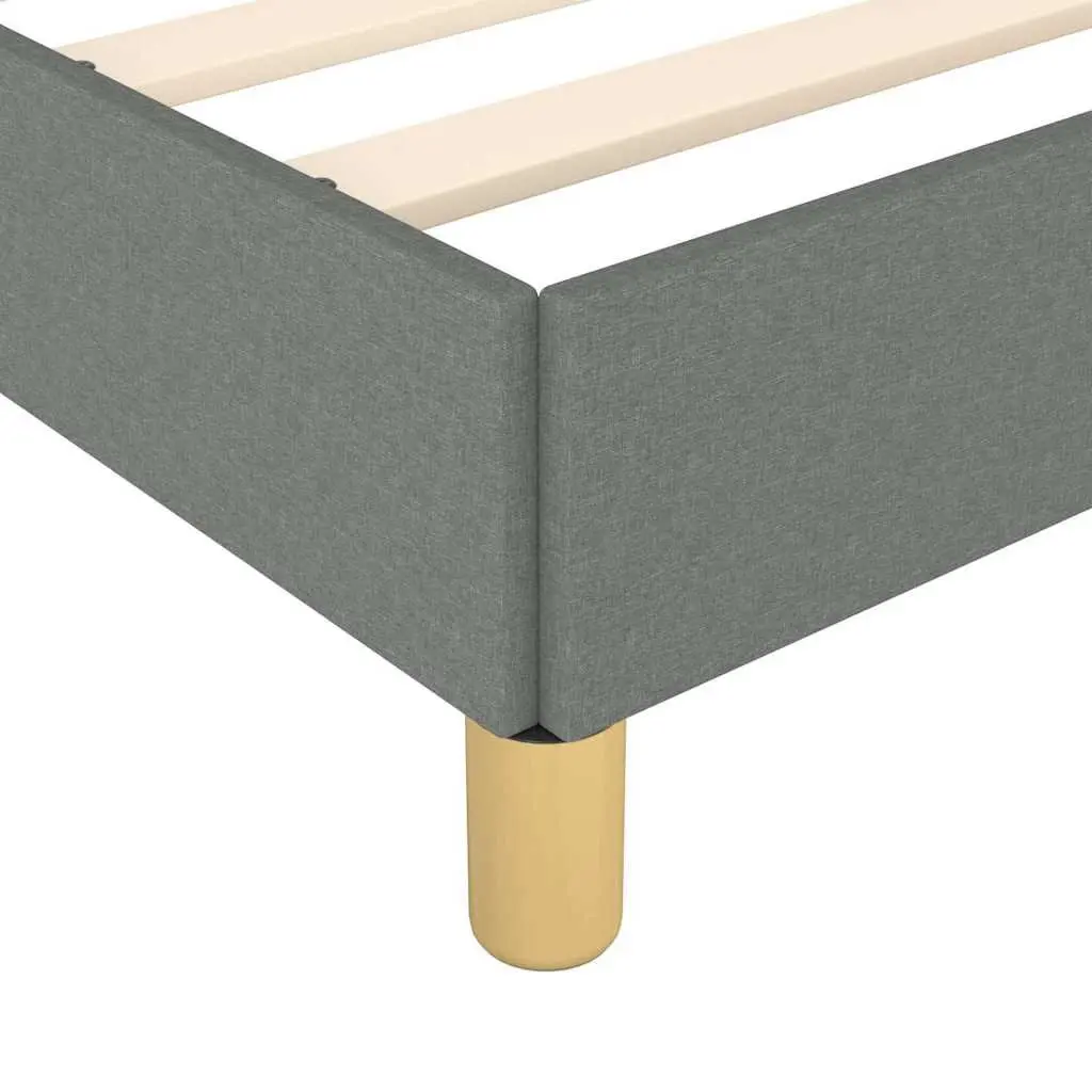 Double Bed Frame Grey Fabric Headboard 54 Inch