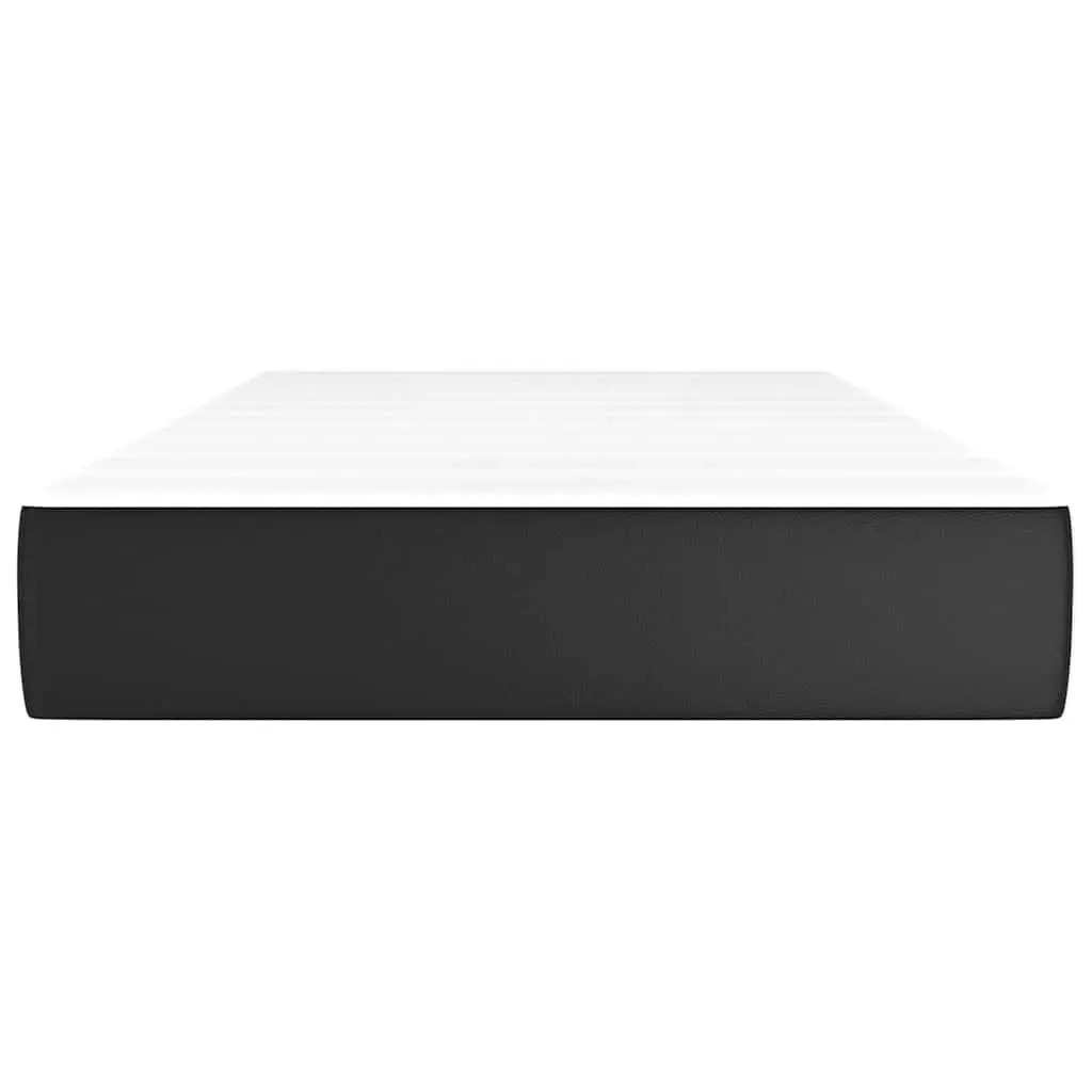 Pocket Spring Bed Mattress Medium Firmness Black Faux Leather 90x190x20cm