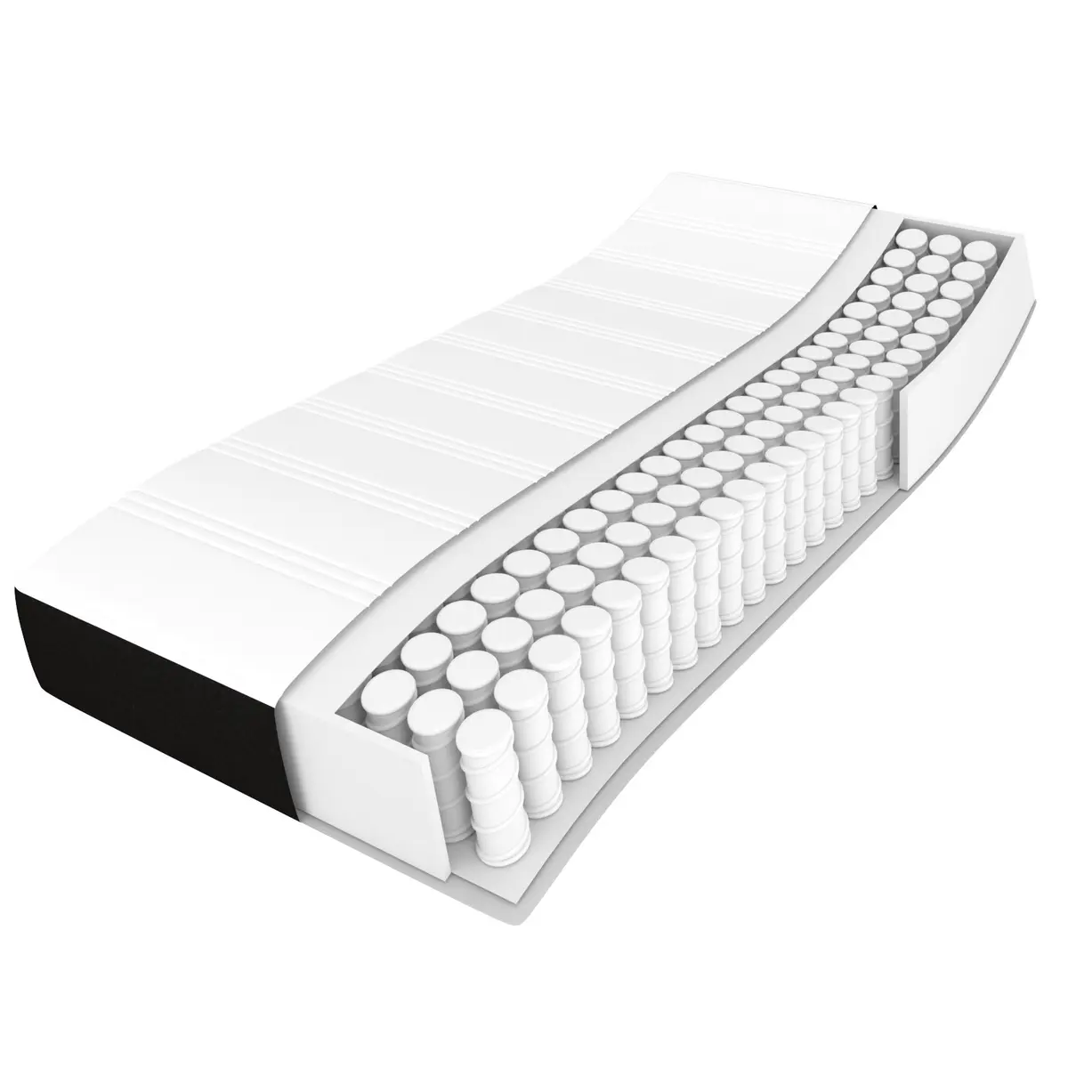 Pocket Spring Bed Mattress Medium Firmness Black 137x190x20 cm