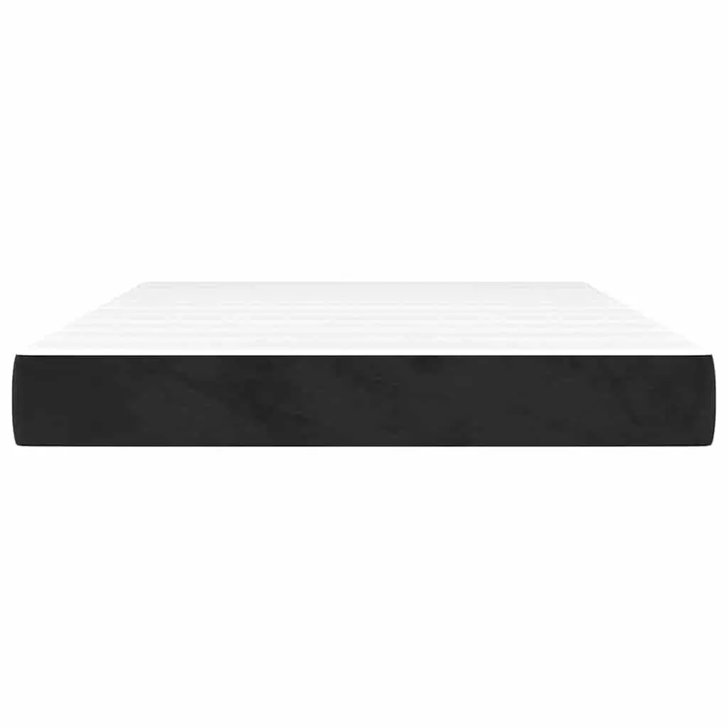 Medium Firm Pocket Spring Mattress Black Velvet 137x190x20cm