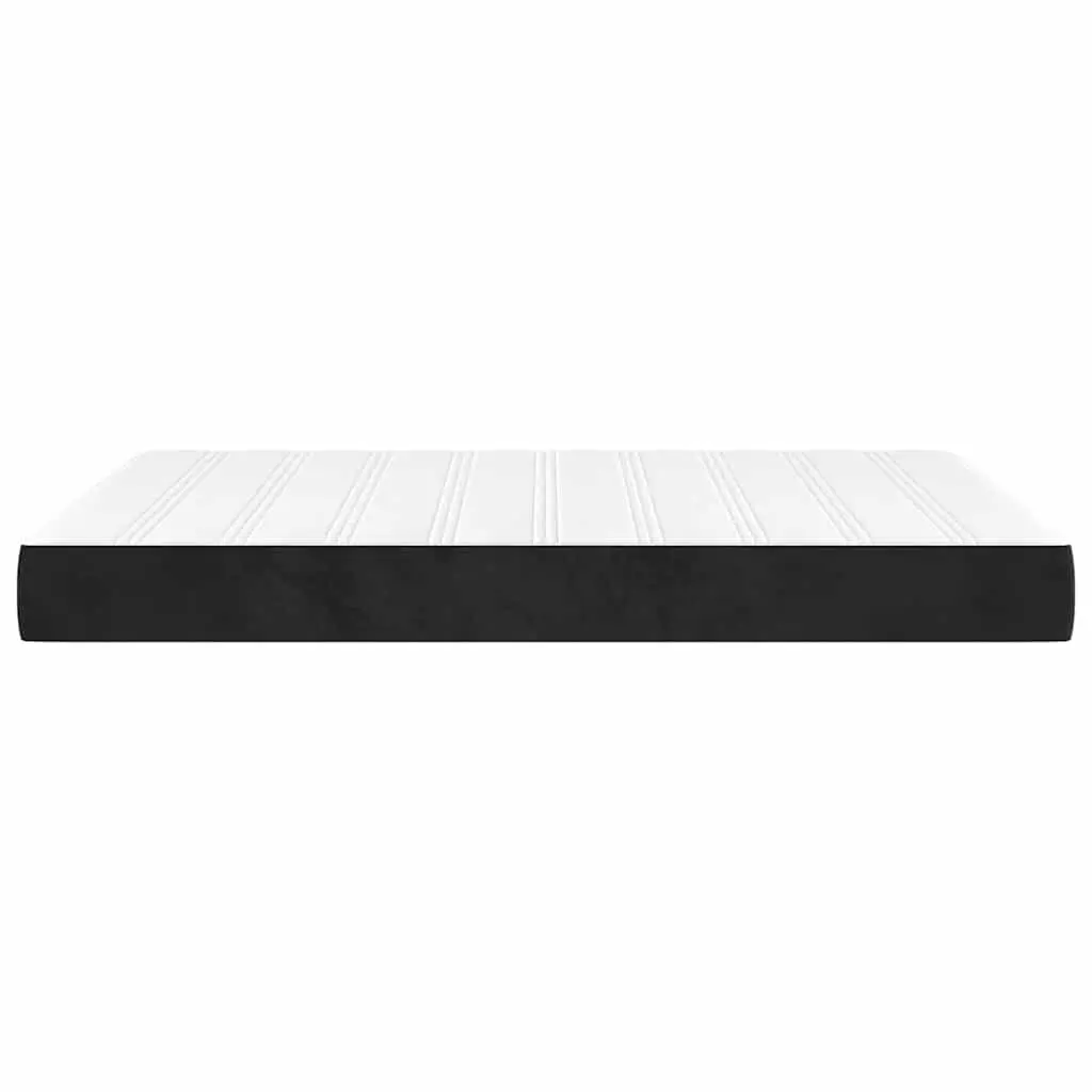 Medium Firm Pocket Spring Mattress Black Velvet 137x190x20cm