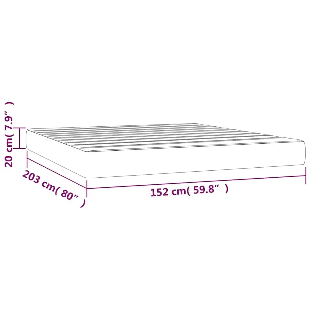 Queen Pocket Spring Bed Mattress Medium Firm Grey 152x203x20cm