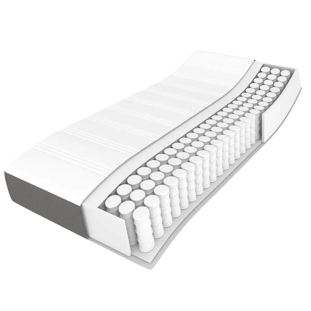 Queen Pocket Spring Bed Mattress Medium Firm Grey 152x203x20cm