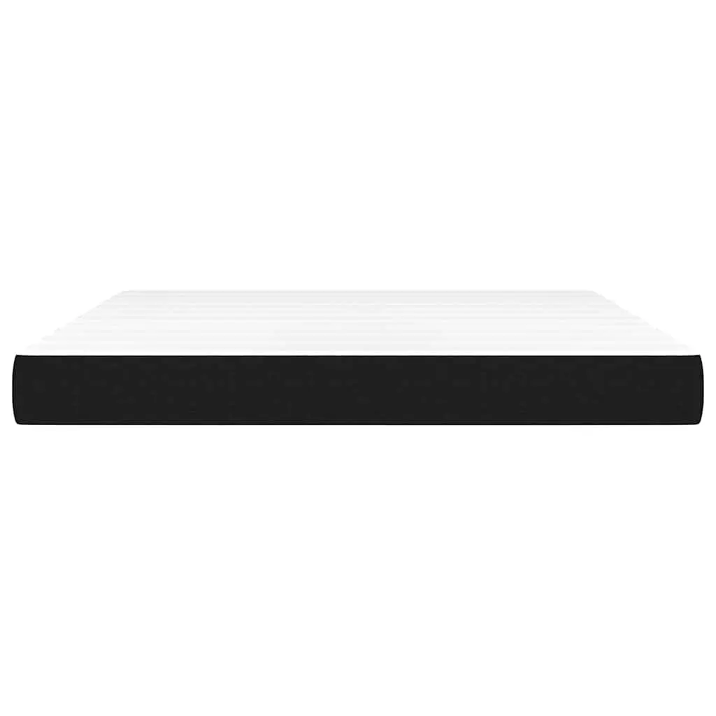 Queen Size Medium Firm Pocket Spring Mattress Black Fabric 153x203x20cm