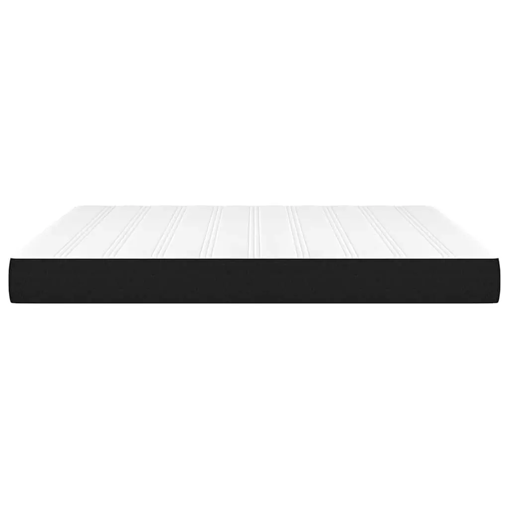 Queen Size Medium Firm Pocket Spring Mattress Black Fabric 153x203x20cm