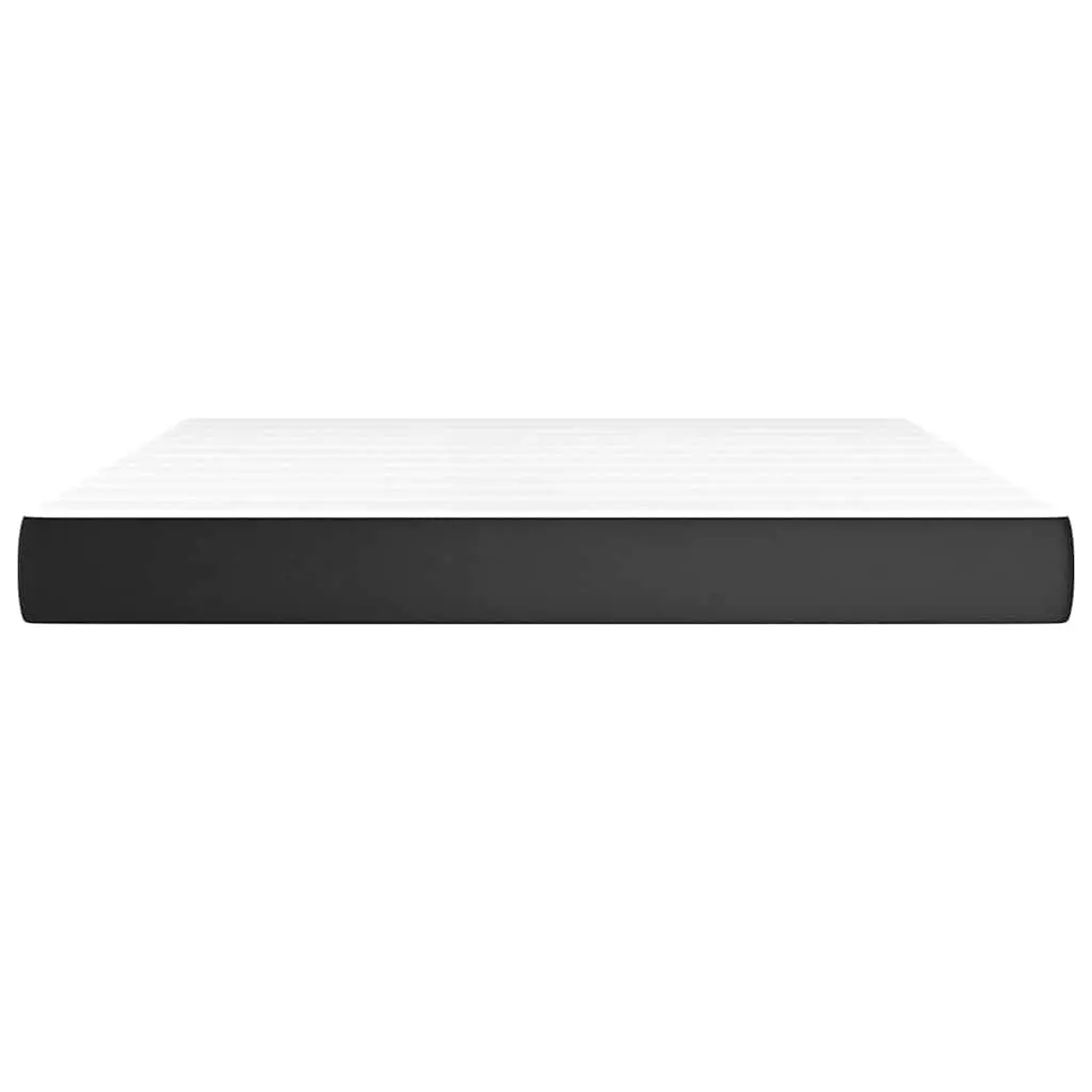 Queen Pocket Spring Bed Mattress Medium Firmness 152x203cm Black Faux Leather