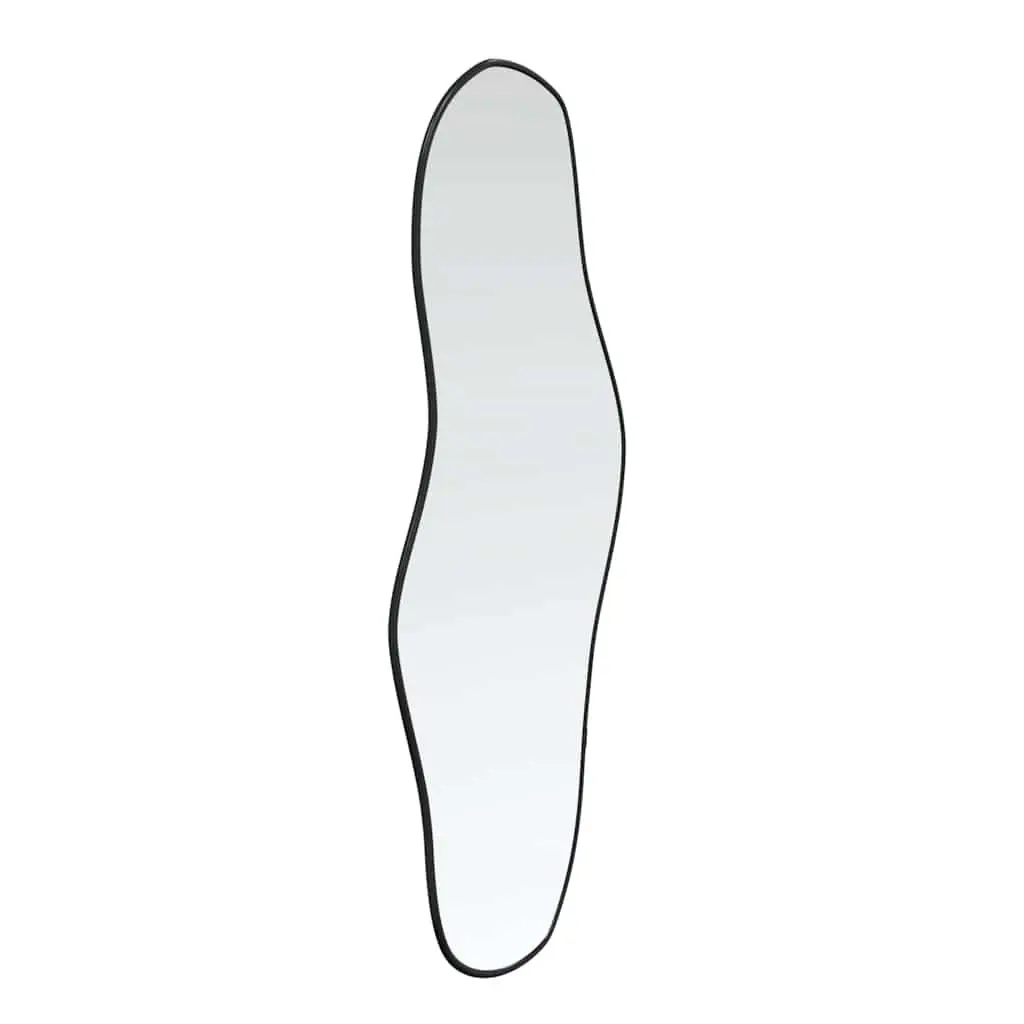 Wall Mirror Black Glass PVC Frame 90x40 cm