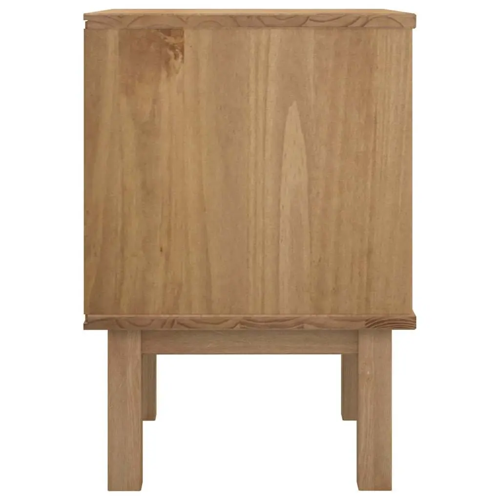 Bedside Cabinet Solid Pine Wood Nightstand 45x39x57cm Brown