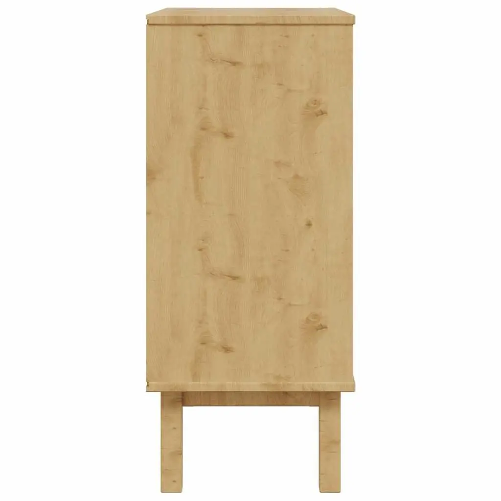 Drawer Cabinet Scandinavian Style Solid Wood Pine Grey 4 Drawer Storage