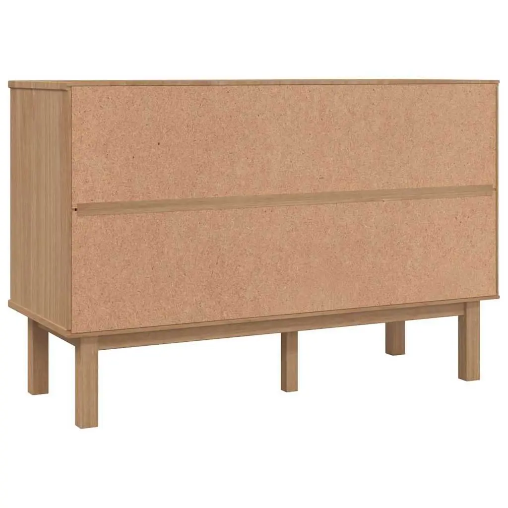 Drawer Cabinet 6 Storage Drawers Solid Pine Wood Scandinavian Style White 111 x 43 x 73.5 cm