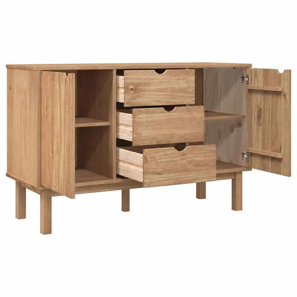 Solid Pine Wood Sideboard for Home Storage