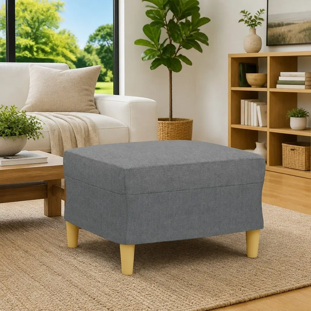 Dark Grey Footstool for Relaxation