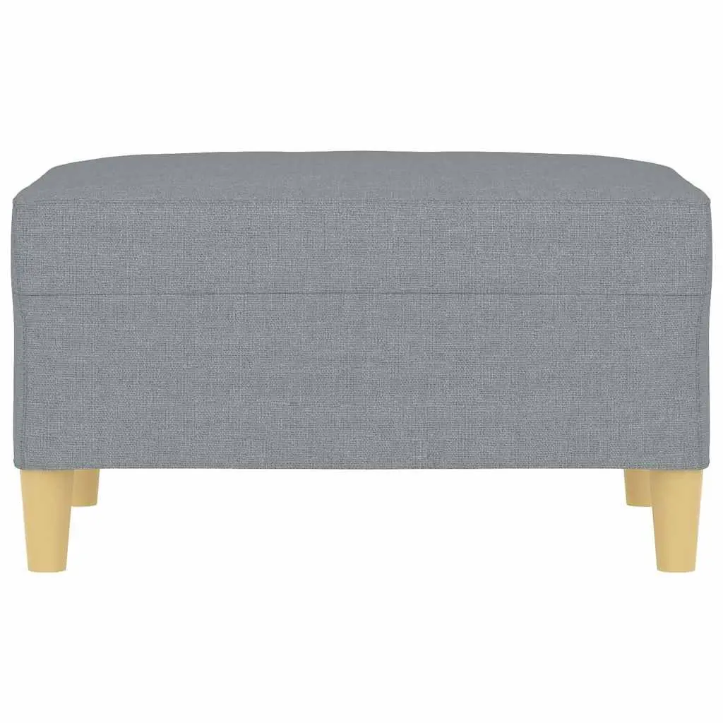 Footstool Light Grey 70x55x41cm Modern Fabric Foot Rest Ottoman Living Room