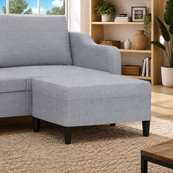 Comfortable and Stylish Grey Footstool 70x55x41cm for Relaxation