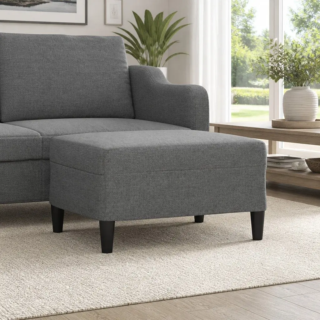 Dark Grey Footstool for Comfort