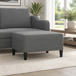 Footstool Dark Grey Fabric Foot Rest Ottoman Living Room Lounge Sofa Recliner