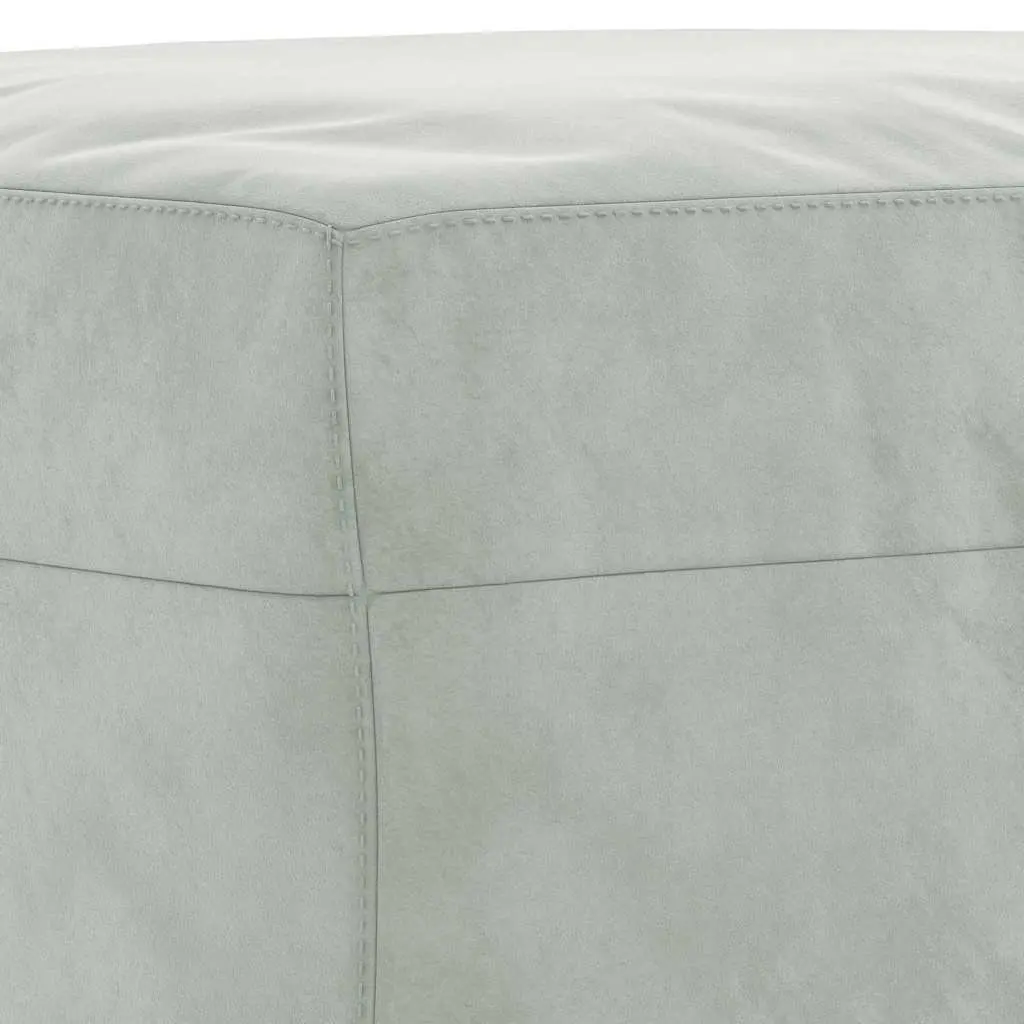 Footstool Ottoman Light Grey Velvet 70x55x41 cm