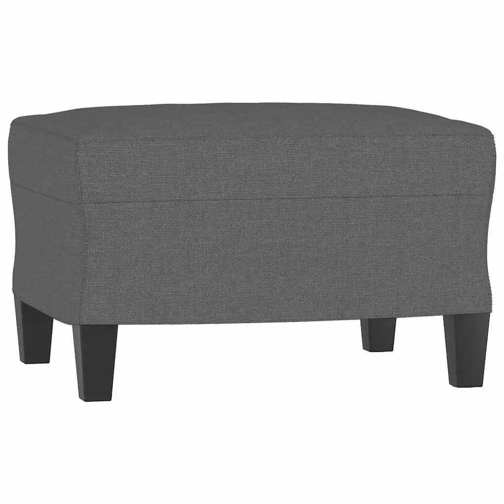 Footstool Dark Grey 60x50x41 cm Fabric Foot Rest Stool Ottoman Living Room
