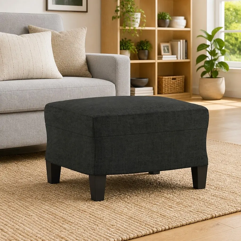 Black Footstool for Style and Utility