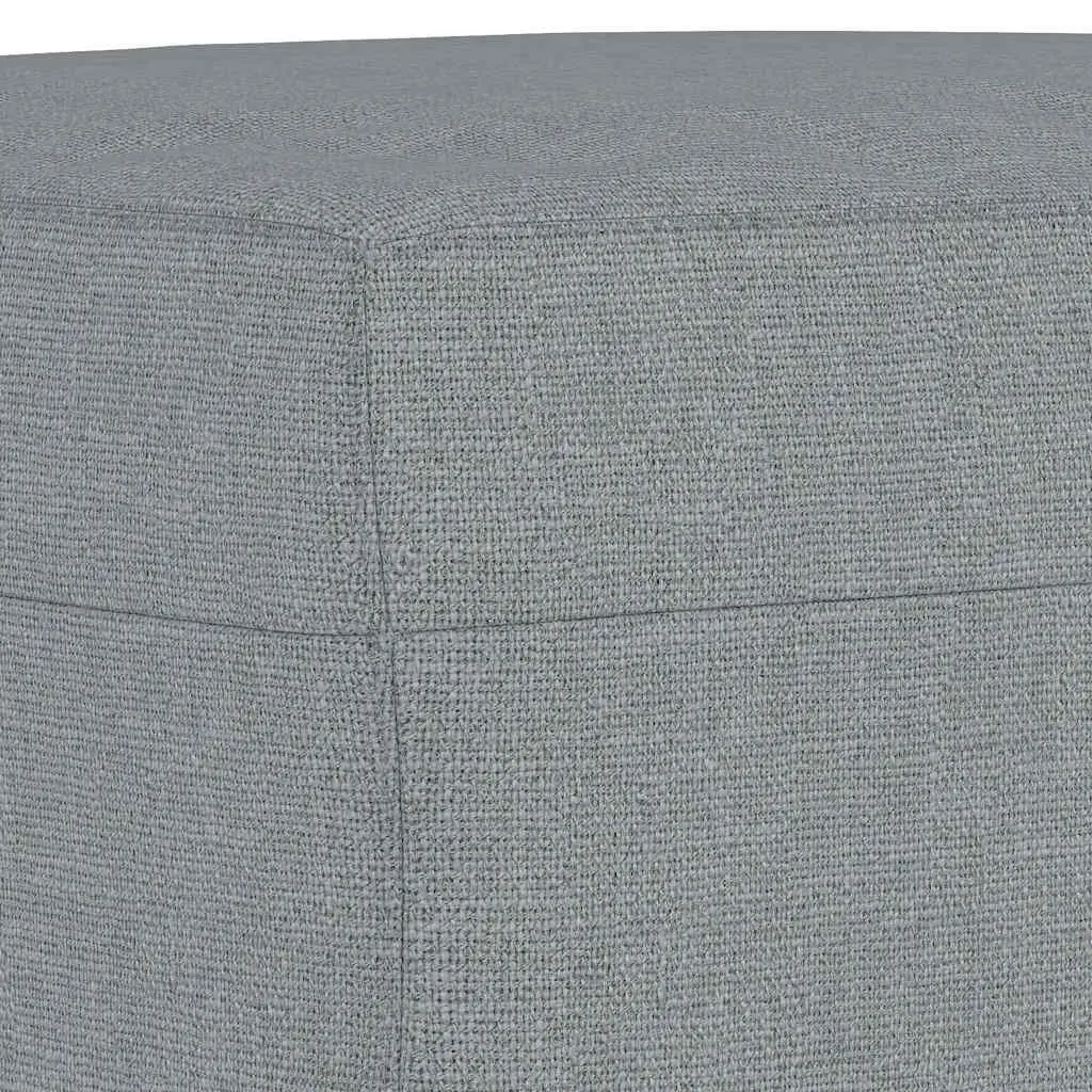 Footstool Light Grey Modern Living Room Ottoman Resting Seat Compact Design