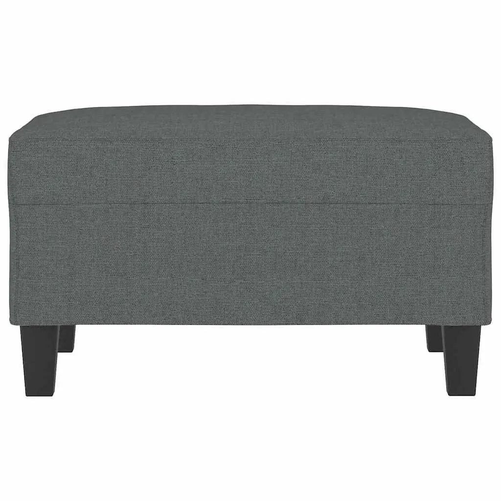 Footstool Dark Grey Fabric Ottoman 70x55x41cm