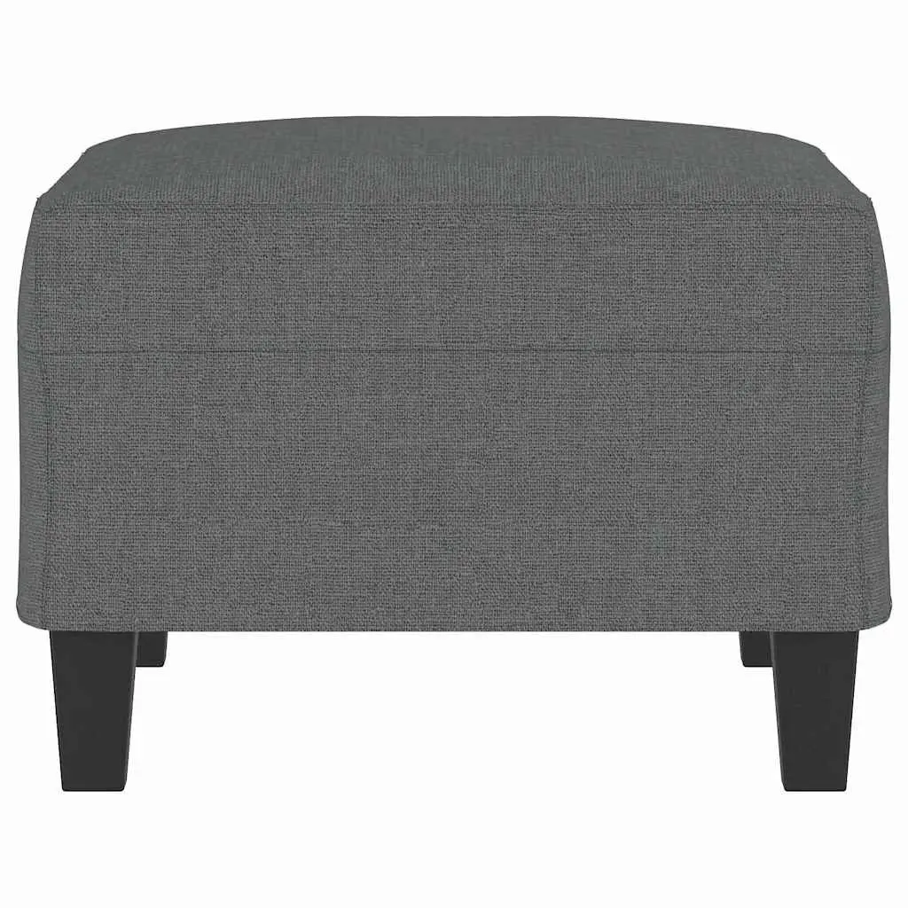Footstool Dark Grey Fabric Ottoman 70x55x41cm