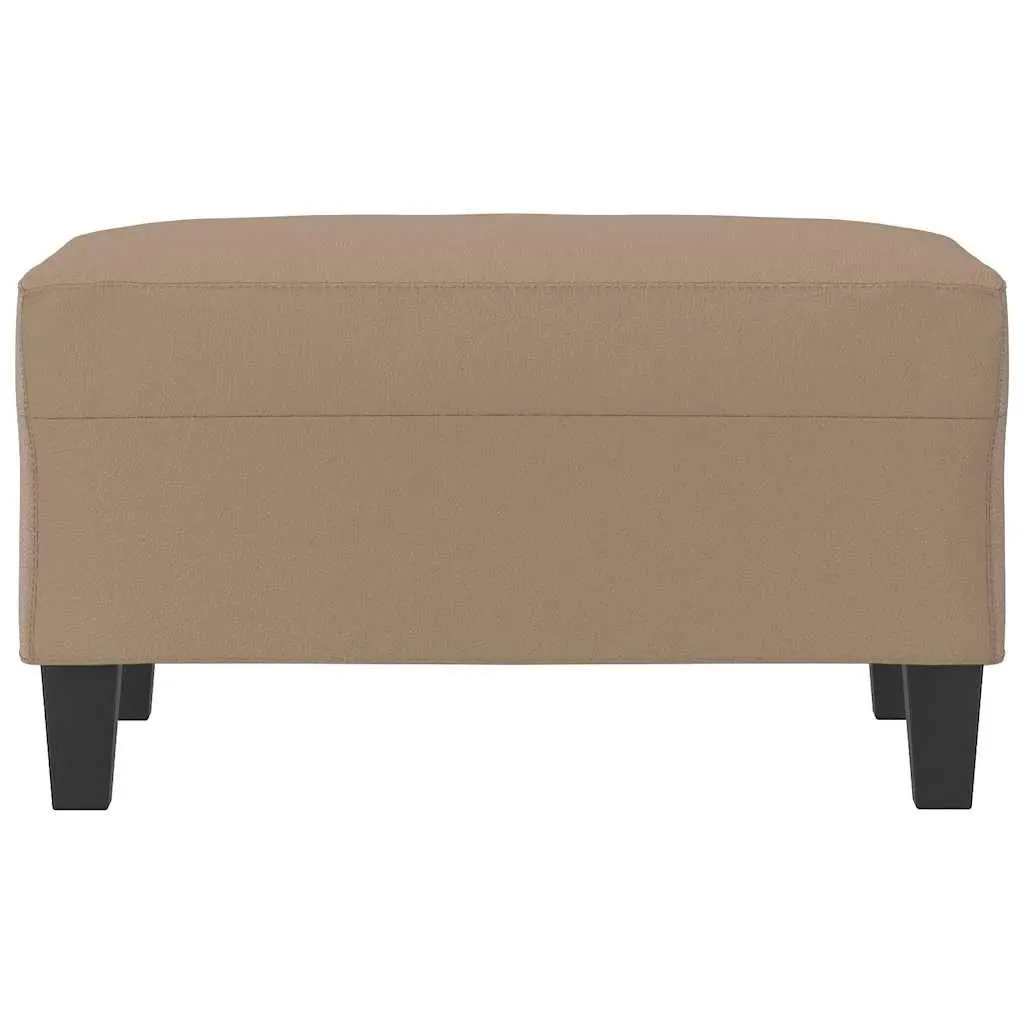 Footstool Compact Brown Faux Leather Ottoman Sofa Furniture Seat