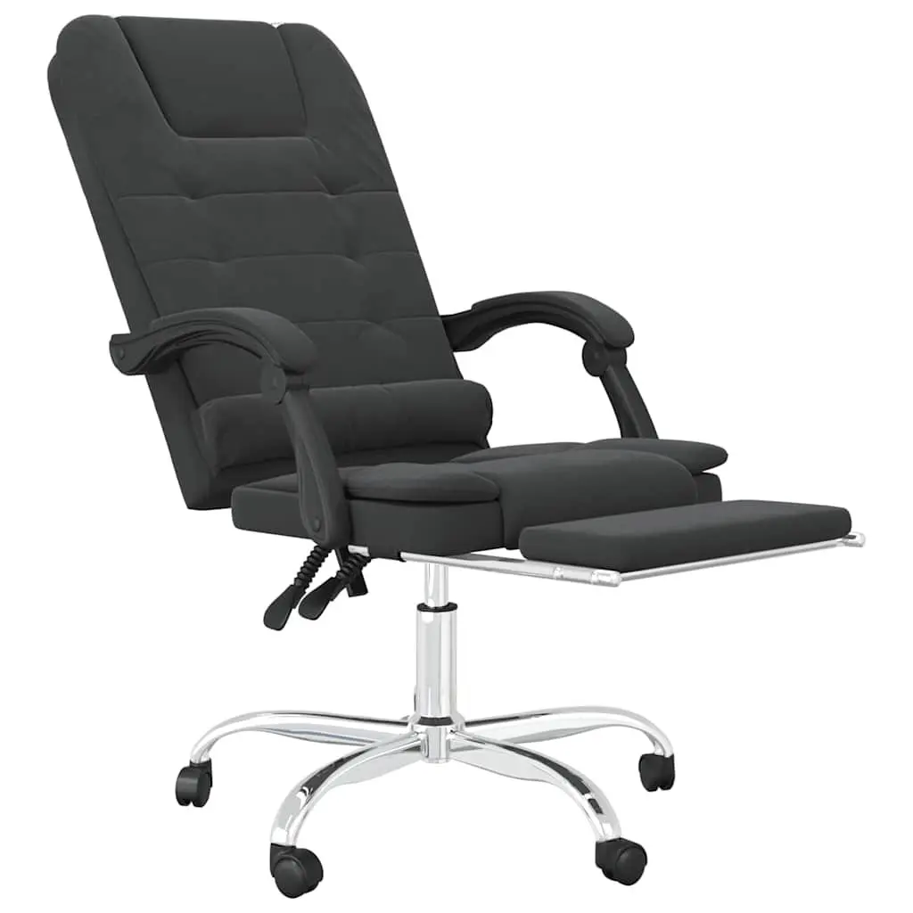 Ergonomic Black Office Chair with Massage Function and Height Adjustment
