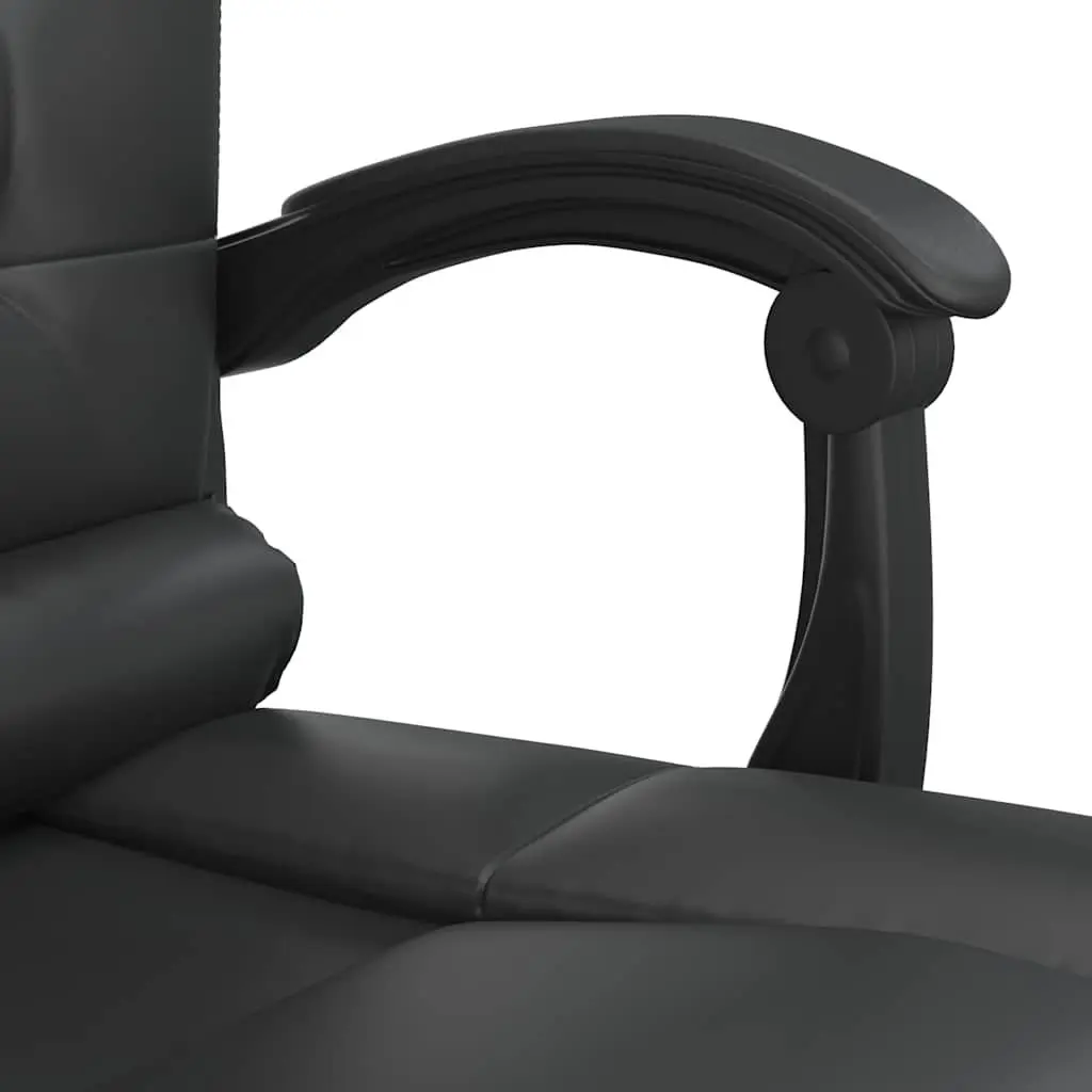 Ergonomic Black Office Chair with Massage Function and Height Adjustment
