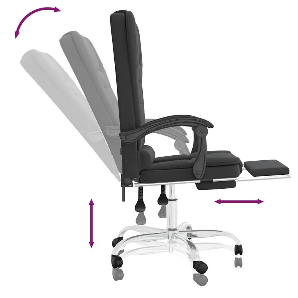 Ergonomic Black Office Chair with Massage Function and Height Adjustment