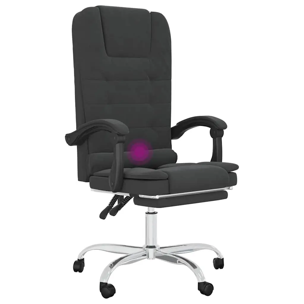 Ergonomic Black Office Chair with Massage Function and Height Adjustment