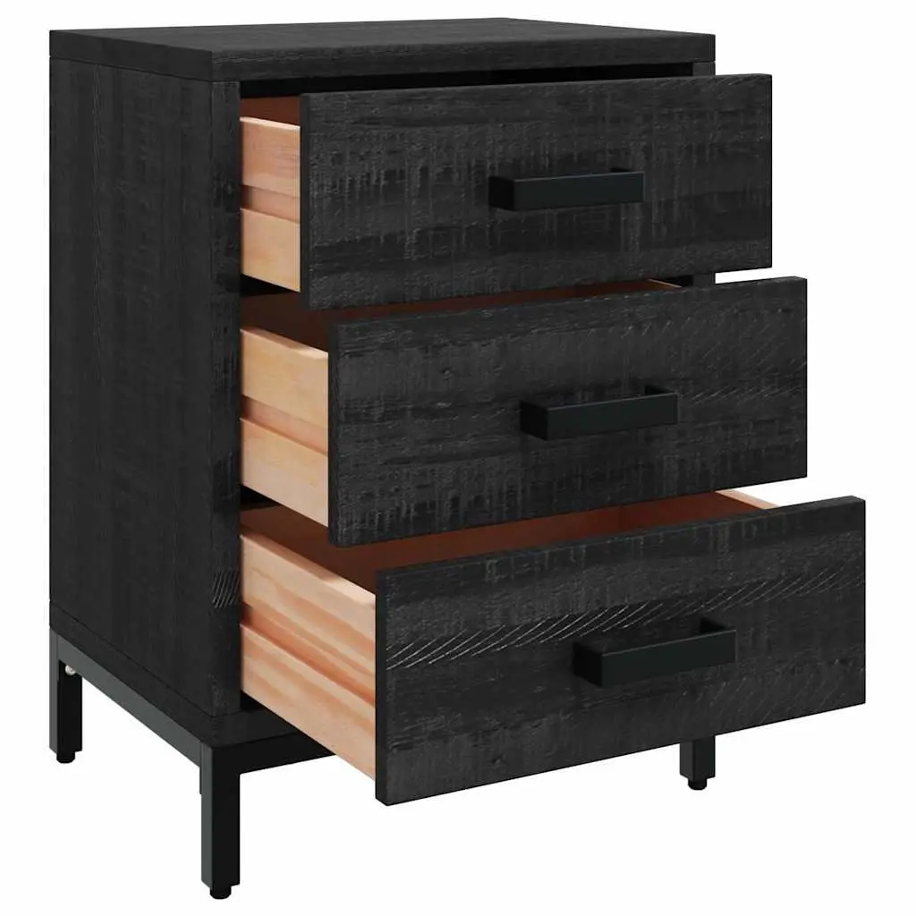 Bedside Cabinet Black 40x30x55 cm Storage Drawer Bedroom Furniture Bedside Table