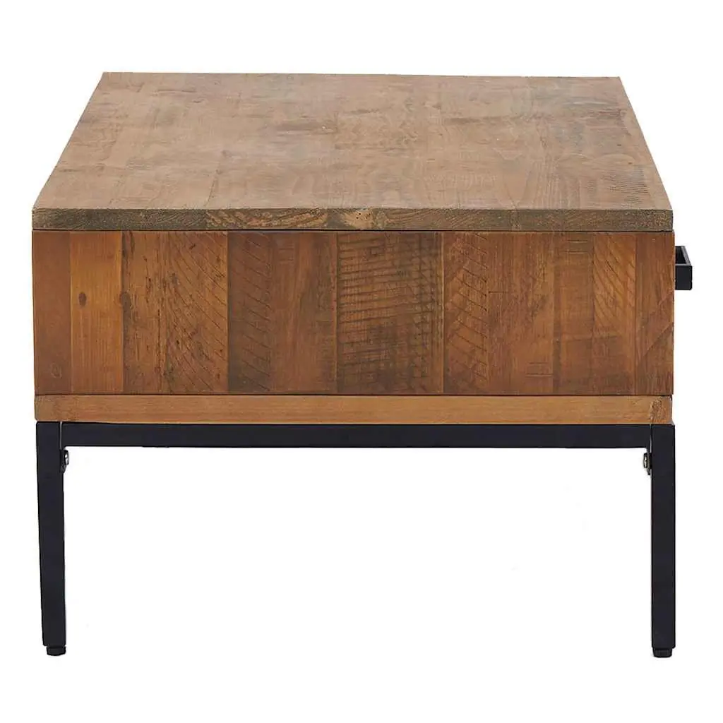 Coffee Table 90x50x35cm Wooden Living Room Furniture Storage Drawer Open Shelf