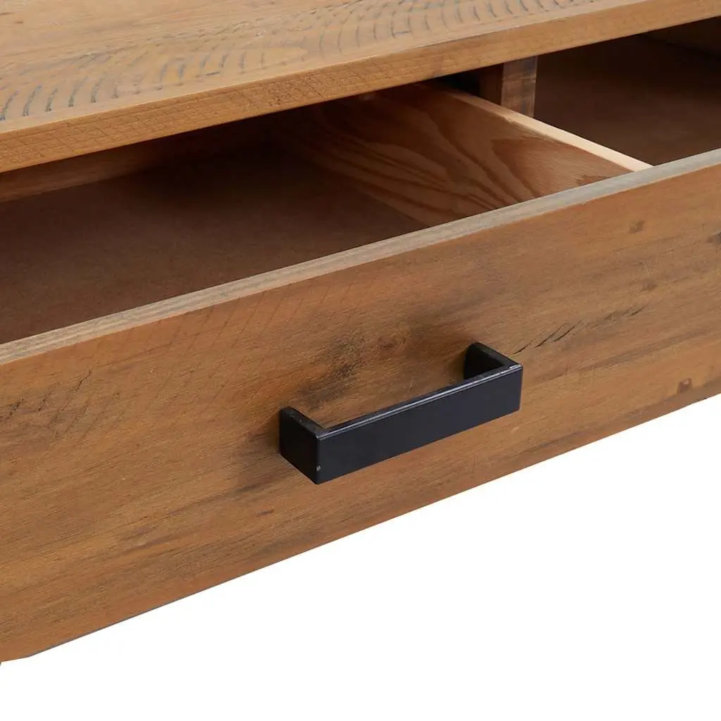 Coffee Table 90x50x35cm Wooden Living Room Furniture Storage Drawer Open Shelf