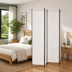 Friendly 4-Panel Room Divider for Your Living Space