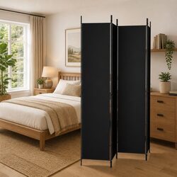 Create Private Spaces with a 4-Panel Room Divider 200x220 cm