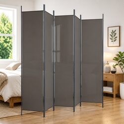 Your Friendly Anthracite Room Divider: 6 Panels 300x220cm