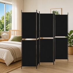 Your Ideal 5-Panel Room Divider - 250x200 cm in Black