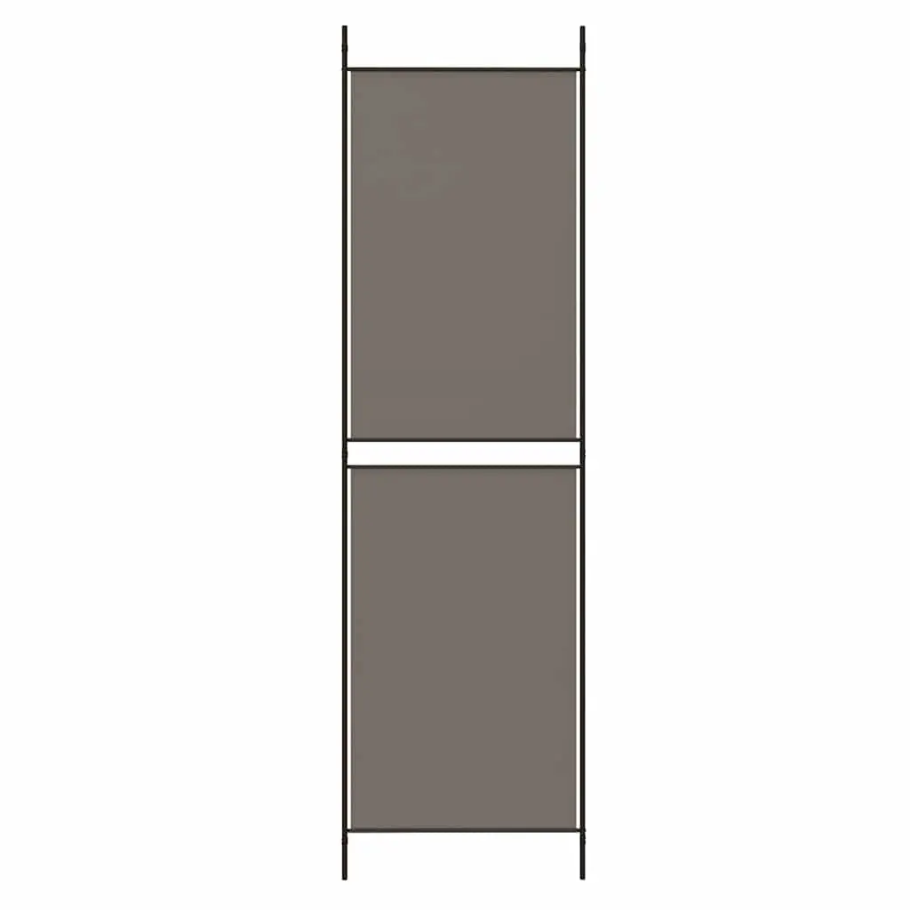 Room Divider 5-Panel Folding Partition Screen Fabric Anthracite 250 x 220 cm