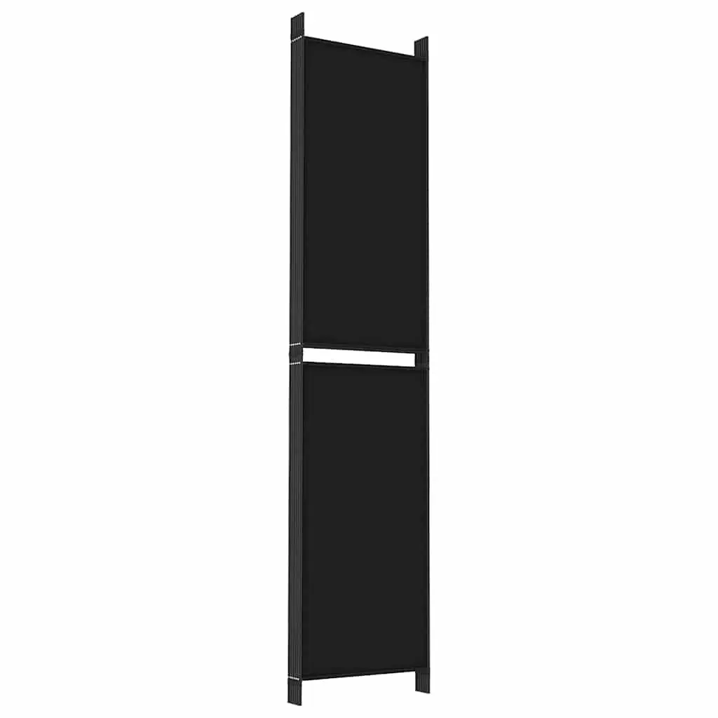 Room Divider Screen Black Fabric Foldable 6 Panels 300x220cm Privacy Partition
