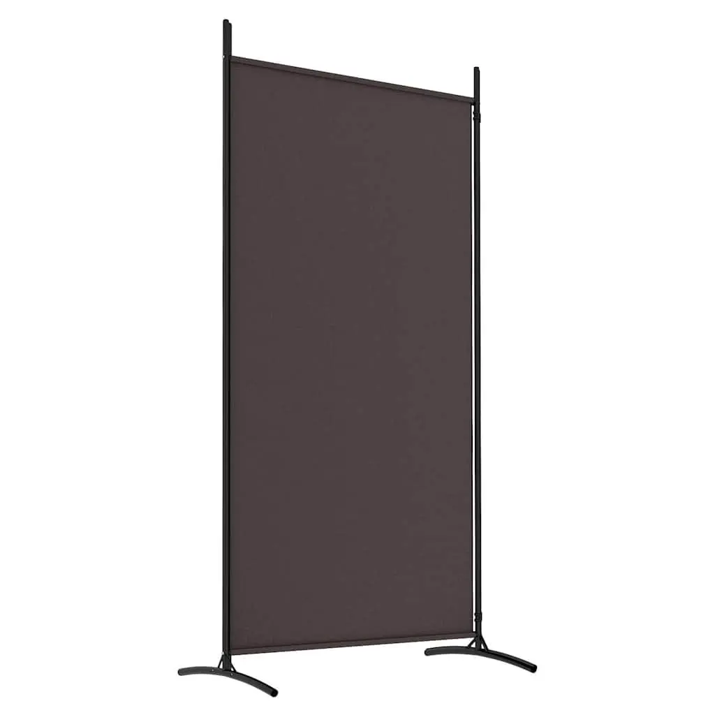 Room Divider Screen 2-Panel Foldable Privacy Partition Brown 175x180cm Fabric