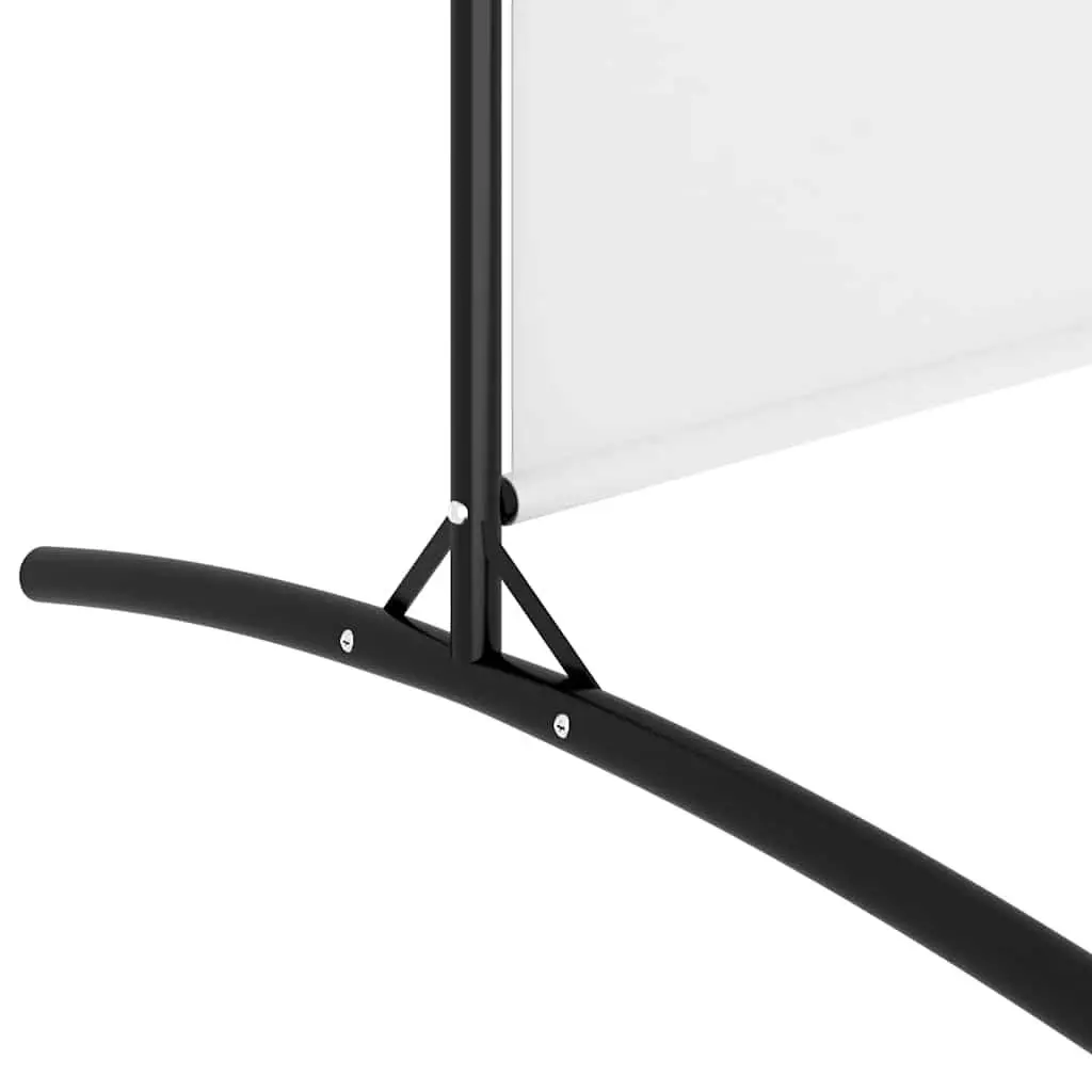 Room Divider 4 Panel White Folding Screen 346x180cm Fabric